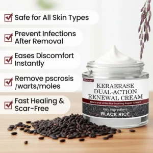 Uneven-looking spots, small textural bumps, and areas of skin that just don't feel as smooth as the rest can quietly nudge at your everyday confidence. Reaching for a favorite scoop-neck top, tying up your hair on a warm afternoon, or catching a glance in the bathroom mirror should feel effortless, not something to hesitate about. A gentle, plant-forward daily care ritual can turn those small moments back into small joys. That's exactly the everyday upgrade **Biancat® KeraErase Dual-Action Renewal Cream** was designed to bring to your bathroom shelf. Thoughtfully created for smoothing-focused routines, this silky botanical cream combines much-loved plant extracts with a comforting texture so you can pamper specific spots without any fuss. It's a tidy, targeted way to add a comforting cosmetic step to your morning and evening rituals. **Why People Love Biancat® KeraErase Dual-Action Renewal Cream** - Silky, non-greasy texture that absorbs beautifully in seconds - Non-acidic botanical formula for a gentle, everyday feel - Multi-area friendly for hands, neck, arms, underarms, and legs - Comforting plant-based blend suited to sensitive-feeling skin - Compact tube slips easily into bags, drawers, and travel kits **A Fresh Alternative to Harsh Spot Treatments** Where most standard smoothing products rely on sharp, tingly, or peeling-heavy formulas that can leave skin feeling irritated, Biancat® KeraErase Dual-Action Renewal Cream takes a gentler, botanical-first approach. The comforting cream base pampers the skin as the plant extracts get to work, giving your daily ritual a genuinely calming feel. That means less worry about stinging and more time enjoying the softness that builds with consistent use. **The Sensory Experience** The cream itself has a soft, whipped texture that feels cushiony on contact. Warm a small pearl briefly between your fingertips and it glides on like silk, sinking in quickly without any tacky residue. There's a subtle, fresh herbal scent, a gentle nod to the botanical blend, that fades within moments. The sleek tube design tucks easily into a bathroom drawer or a weekend travel pouch, making a smoothing daily ritual refreshingly simple to keep up. **Key Botanical Ingredients** - **Rice Bran Extract**, a beloved brightening favorite in modern skincare rituals - **Niacinamide**, a well-loved cosmetic star for a smoother, more radiant-looking finish - **Thuja Orientalis Extract**, a comforting botanical often chosen for texture-focused routines - **Tea Tree Oil**, prized for its fresh, herbal, refreshing feel on the skin - **Castor Oil**, a nourishing plant oil that adds a soft, comforting after-feel - **Aloe Vera**, a beloved soothing botanical for a calm, hydrated skin feel **How to Use** Start with clean, thoroughly dry skin on the area you'd like to pamper. Dispense a small pearl of Biancat® KeraErase Dual-Action Renewal Cream onto your fingertips and gently massage into the skin using slow, circular motions until fully absorbed. Use once or twice daily as part of your morning or evening routine, focusing on areas that feel rougher or less smooth to the touch, such as the hands, neck, arms, underarms, and legs. Avoid the immediate eye area, lips, and any broken or irritated skin. If you'd like to layer it, allow the cream to fully absorb before following with your favorite body lotion or sunscreen. For a smoothing-focused ritual, aim for consistent daily use over the course of two to six weeks and enjoy the softer, more even feel that builds over time. **Who It's Made For** Perfect for anyone looking for a botanical-inspired, comfort-focused addition to their daily self-care routine. Ideal for those who want a plant-based cream they can use across multiple areas of the body, from delicate spots like the neck and underarms to everyday areas like the hands, arms, and legs. **A Customer Favourite** Biancat® KeraErase Dual-Action Renewal Cream has become one of our most popular smoothing-focused picks, loved by our customers for its silky texture, its calming botanical blend, and how effortlessly it slots into a busy schedule. Many people restock in multi-packs so they always have one on the bathroom shelf and another tucked into their travel pouch. **Product Highlights** - **Non-Greasy Finish**, absorbs quickly for a comfortable, layer-friendly feel - **Botanical-Forward Blend**, thoughtfully designed for multi-area everyday use - **Compact Tube**, ideal for keeping at home, at the office, or in a travel kit - **Sensitive-Skin-Friendly Feel**, gentle enough for a daily ritual **Ready to Add a Smoothing Cream to Your Daily Ritual? Bring Home Your Biancat® KeraErase Today** Because each batch is carefully produced in limited runs to keep the botanical blend fresh, the multi-pack bundles tend to move quickly. If you've been meaning to try it, now is a lovely moment to bring one home. **Frequently Asked Questions** **Where on my body can I use this cream?** It's designed for external use on everyday areas such as the hands, neck, arms, underarms, and legs. Please avoid the immediate eye area, lips, and any broken or irritated skin. **How often should I apply it?** Once or twice daily is a lovely starting point. Massage a small amount into clean, dry skin until fully absorbed, and there's no need to rinse afterward. **Is the texture heavy or greasy?** Not at all. The cream has a soft, whipped feel that absorbs quickly, leaving skin comforted and soft without any sticky residue. **How long until I notice a difference in how my skin looks and feels?** Many customers notice softer, more comfortable skin quite quickly, while the smoother, more even-looking appearance tends to build with consistent daily use over two to six weeks. **Can I layer it with the rest of my skincare?** Yes. Apply Biancat® KeraErase Dual-Action Renewal Cream first, allow it to fully absorb, and then follow with your favorite moisturizer or body lotion. For the smoothest experience, avoid layering strong acids or retinol on the exact same area during your daily ritual. --- *Disclaimer: This product is designed for general wellness and personal care use only. Individual experiences may vary. Please consult a qualified professional before use if needed.*